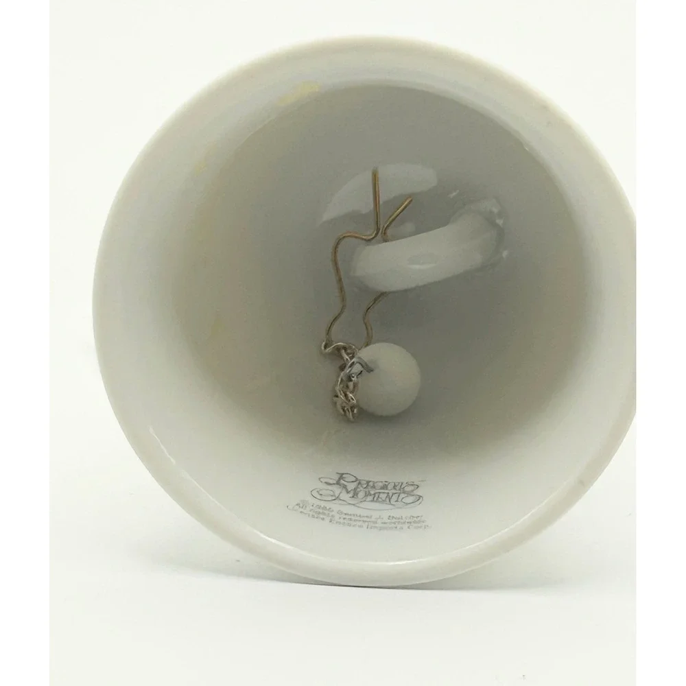 Precious Moments‎ He Leadeth Me Porcelain Bell 1985 Enesco Shepherd Boy Japan